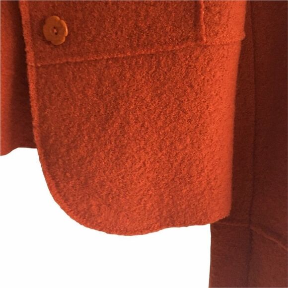 AND Wool Button Front Blazer Burnt Orange S - Picture 5 of 8